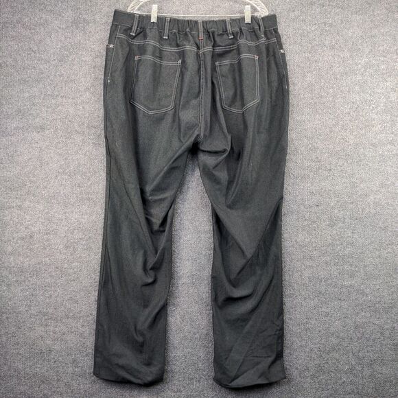 Mcdonalds Employee Uniform Pants Mens Size 38x31 Gray Black Belt Loops - Picture 3 of 13